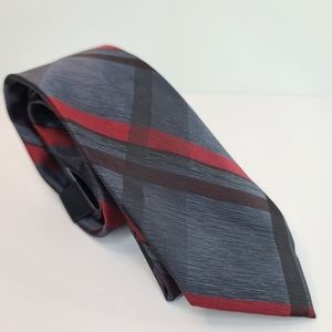 J. Ferrar Gray/ Red Stripe Tie.